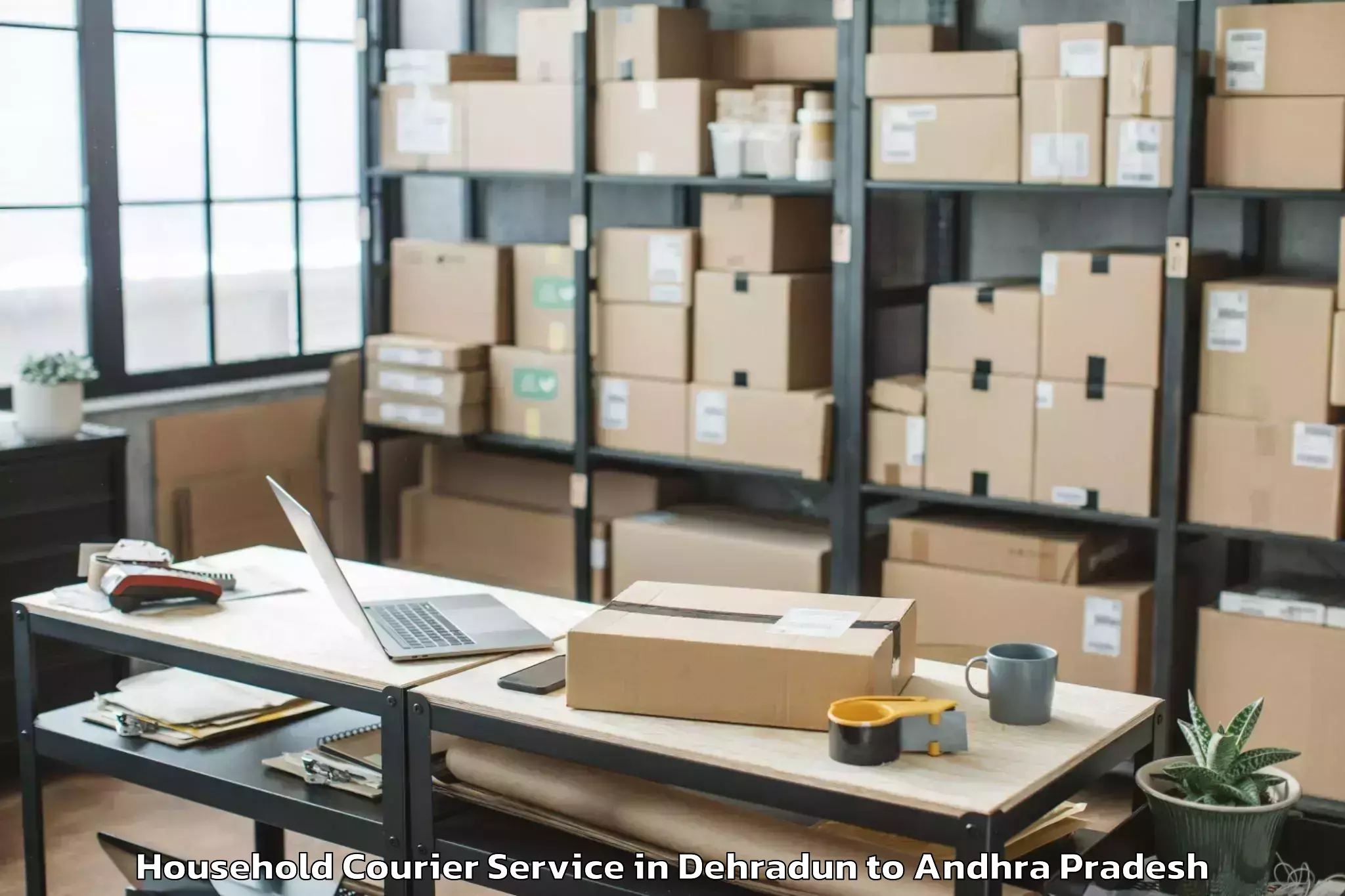 Quality Dehradun to Rompicharla Household Courier